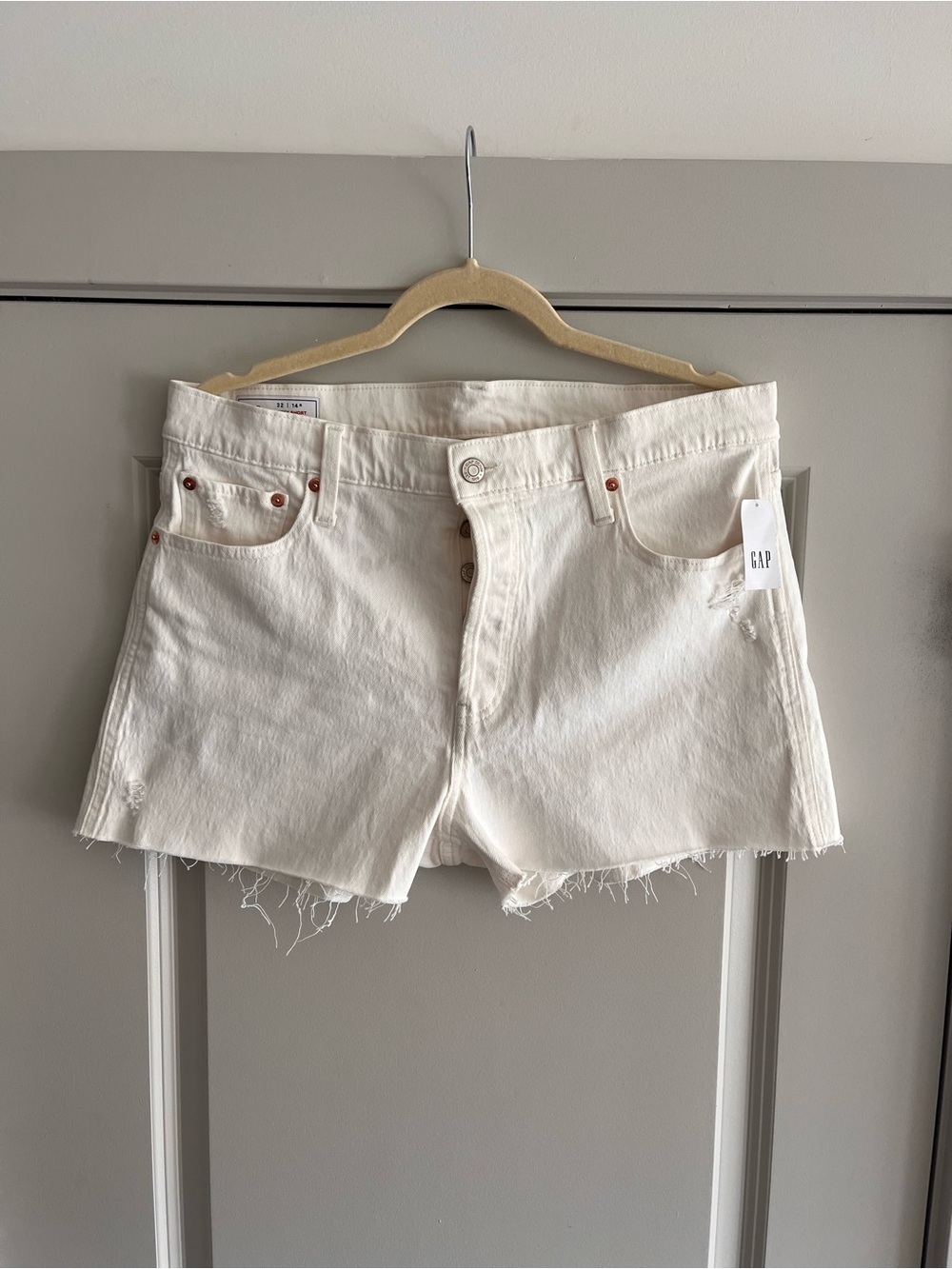 GAP Women's White Denim Cutoff Shorts